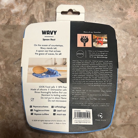 Ototo Wavy Silicone Spoon Rest - Picture 5 of 6